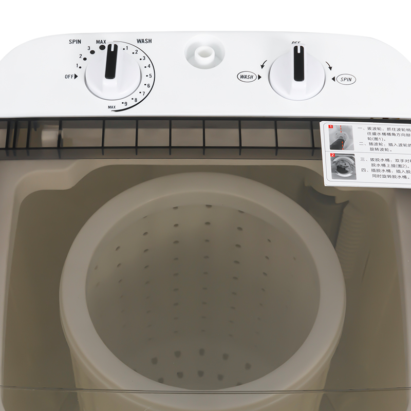 Luxe compacte wasmachine, handig en draagbaar, was- en centrifugeerfunctie met afneembare centrifuge, verrassend ruime lading